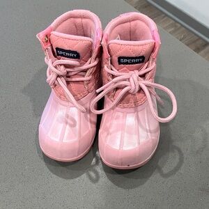 Sperry Kids Light Pink Rain Boots